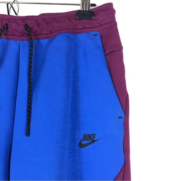 Nike Men's Sportswear Tech Fleece Joggers Sangria/Game Royal - Picture 2 of 8